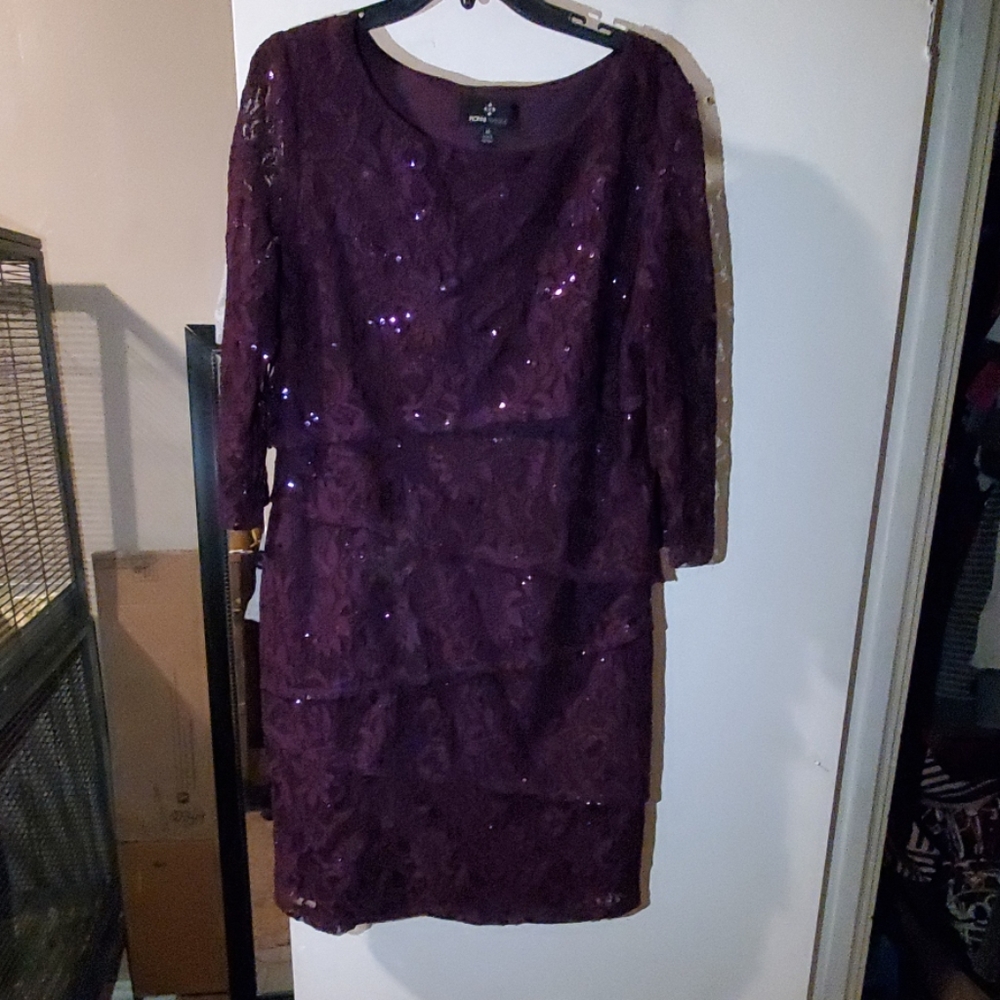 Purple sequin dress